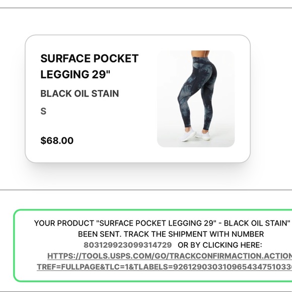 Alphalete Surface Pocket Legging in Oil Stain - Picture 3 of 4